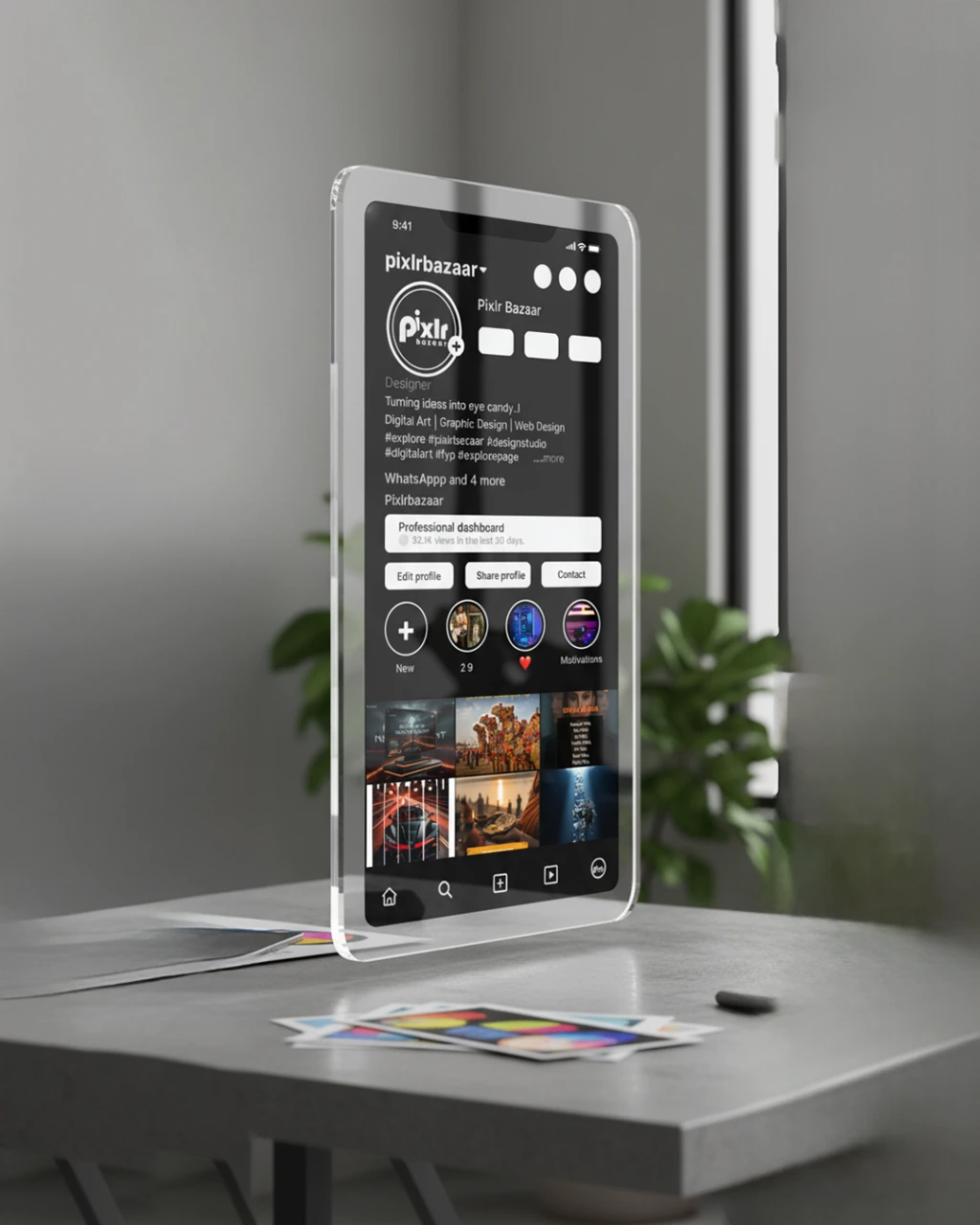 Pixlr Bazaar digital art and web design showcased on Instagram