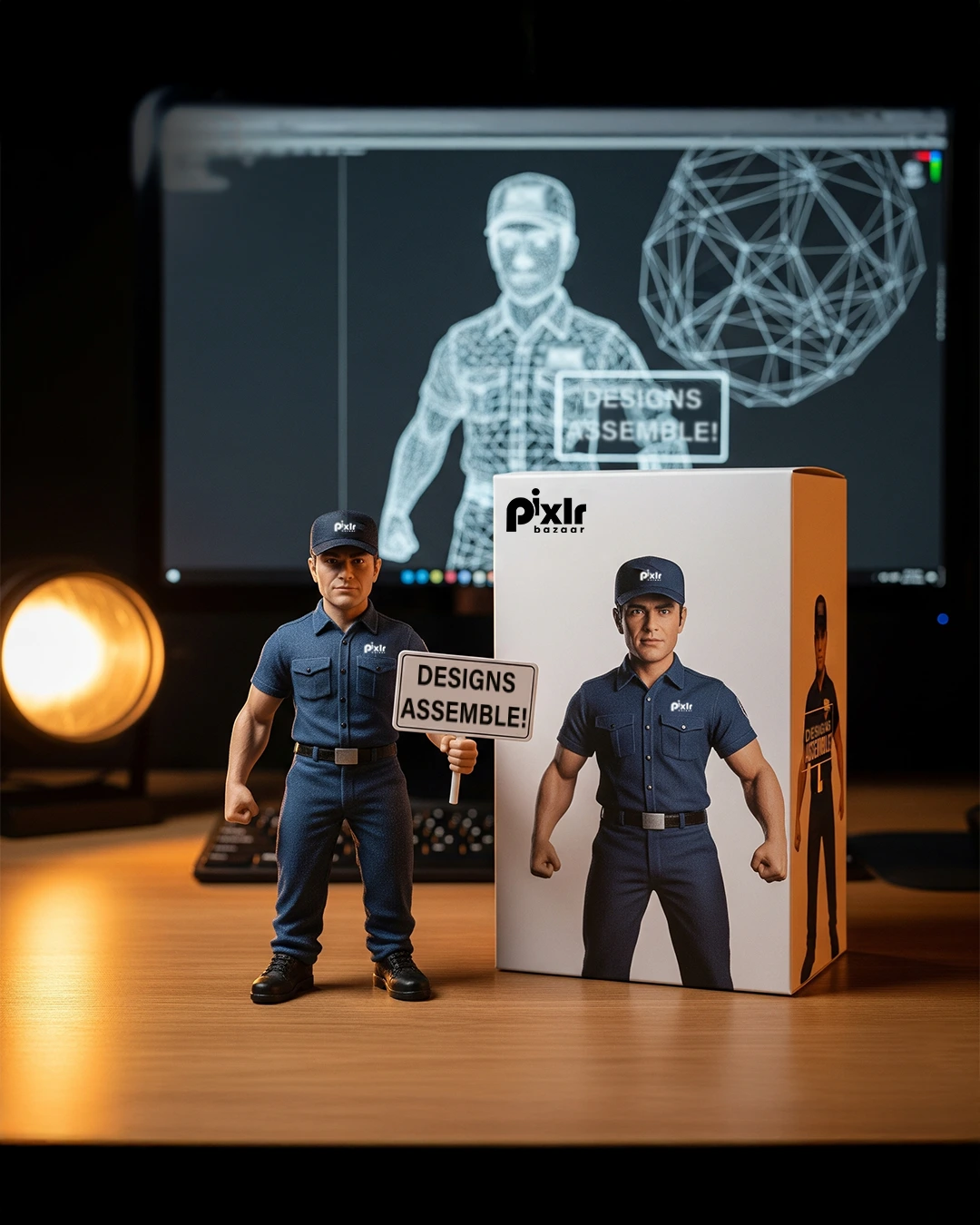 Pixlr Bazaar 3D creative design team figure concept art